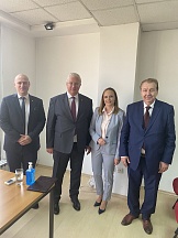 Выступление Посла России С.А.Баздникина на церемонии вручения сертификатов слушателям курсов русского языка в Русском центре при УКиМ, г.Скопье, 11 июля 2023 года